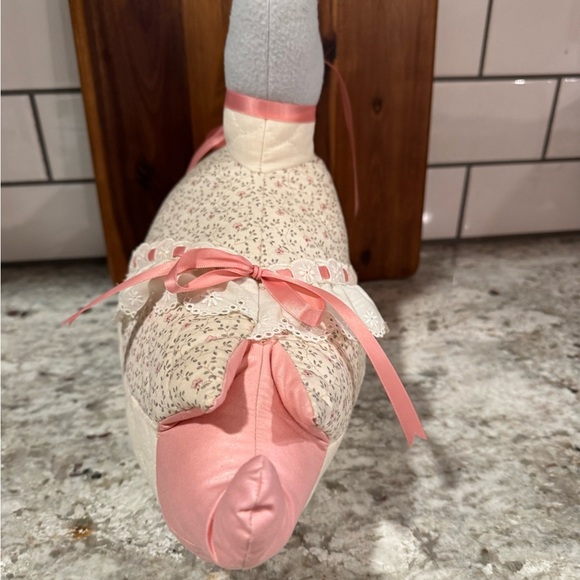 Vintage Farmhouse Quilted Mallard Duck Door Stopper Weighted Bottom - Picture 3 of 9